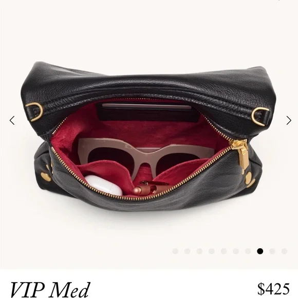 Hammitt VIP Med Black and Gold  Cross Body Bag - Picture 4 of 11